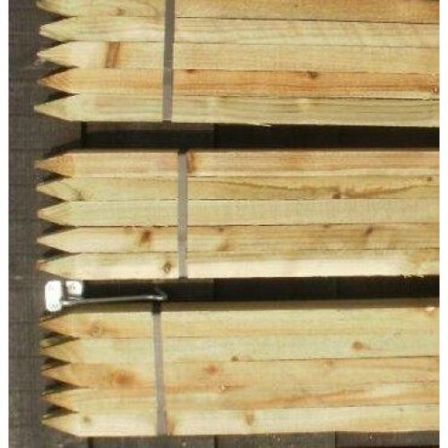 20 x 1.2m (4ft) tall square garden tree stakes - HC4 pressure treated