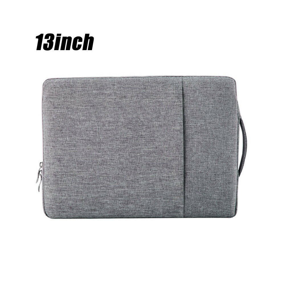 (-13 Inch) Sleeve Case Cover Pouch Tablet Notebook Laptop Carrying Bag For 11" 13" 15" Pc Gray 795340544757