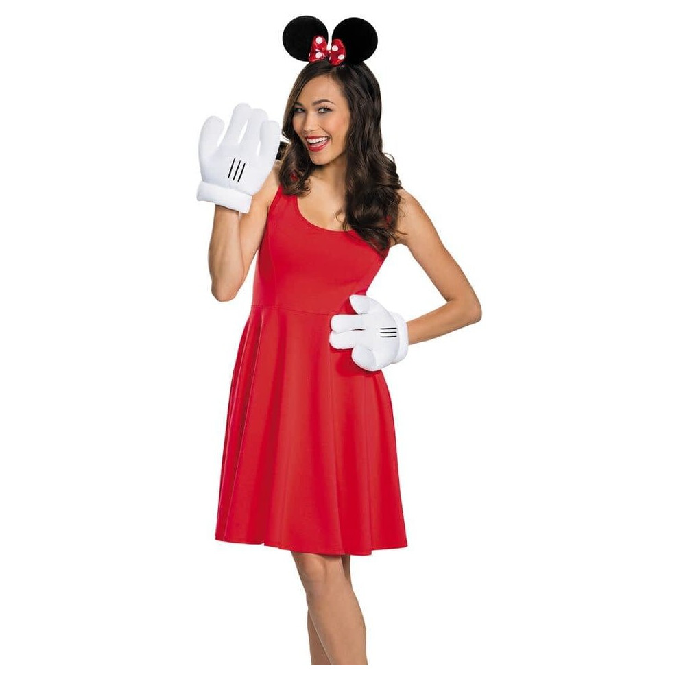 Minnie Mouse Ears Gloves Adult