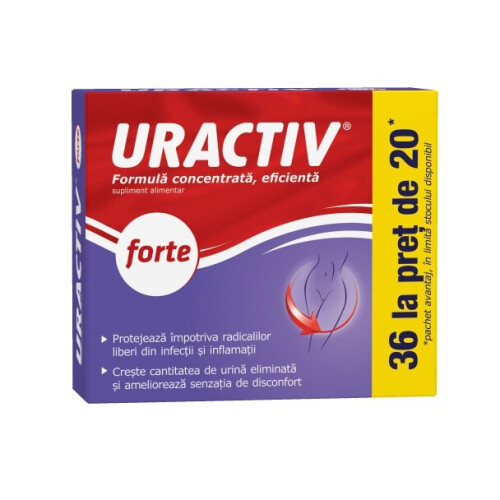Uractiv Forte 36 cps Urinary Infection Discomfort Relief