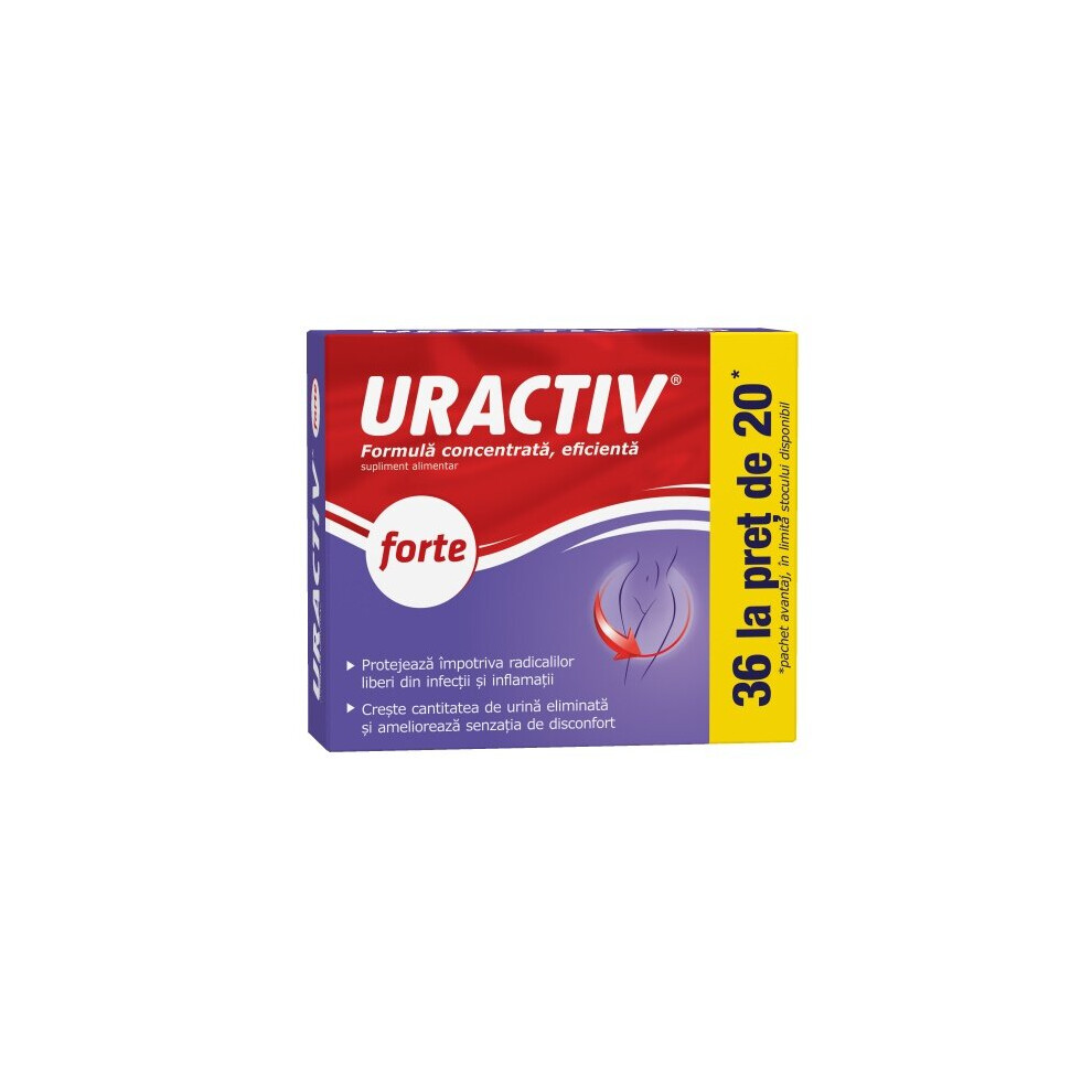 Uractiv Forte (20+16 capsules) Urinary Infection Discomfort Relief