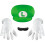 Super Mario Set Accessoire Luigi Kind 1