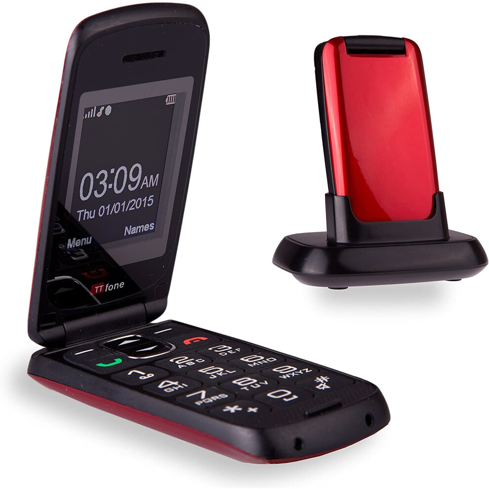 (Unlocked, Red) TTfone Star TT300 Single Sim