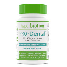 Hyperbiotics, PRO-Dental, Naturlig Munt, 3 Billion CFU, 45 Tænkelige Tabletter