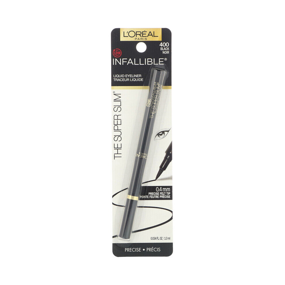 L'Oreal, Infallible Super Slim Liquid Eyeliner, Black 400, 1ml