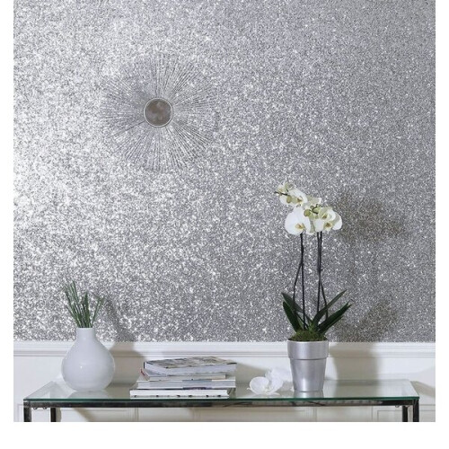 Sequin Sparkle Wallpaper - Silver 1