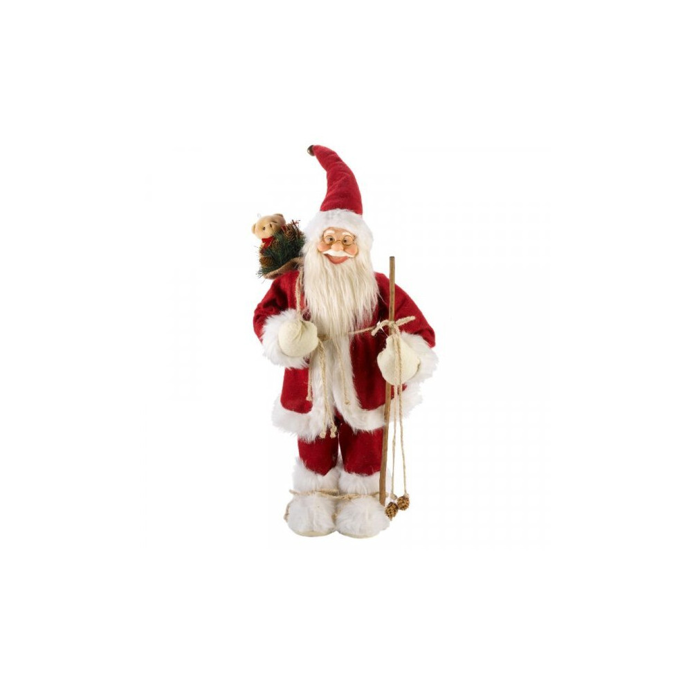 Xmas 60cm 28 LED INLIT Standing Santa Claus Father Christmas with Sack & Timer