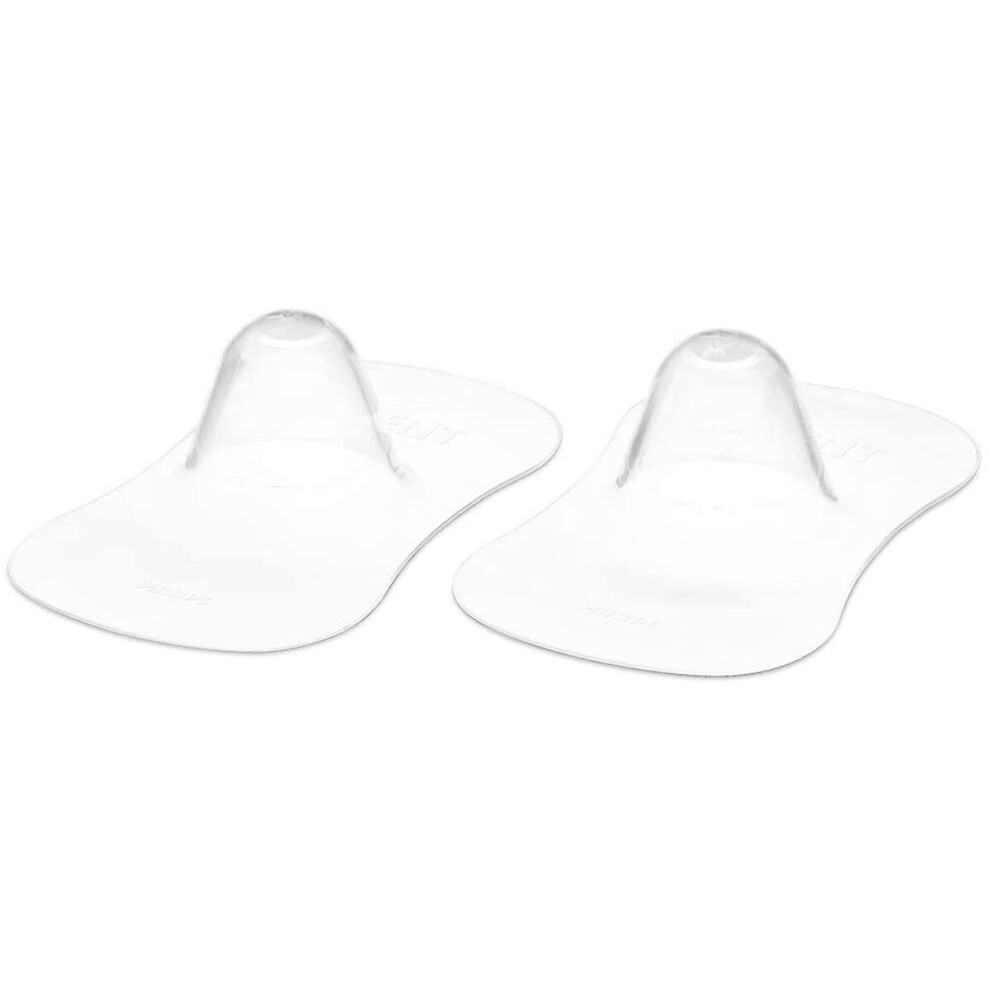 Philips Avent Medium Nipple Shields (2Pcs) Scf153/03 - Easy Latch, Soothes Sore Nipples, Butterfly Shape, Breast & Bottle Feeding