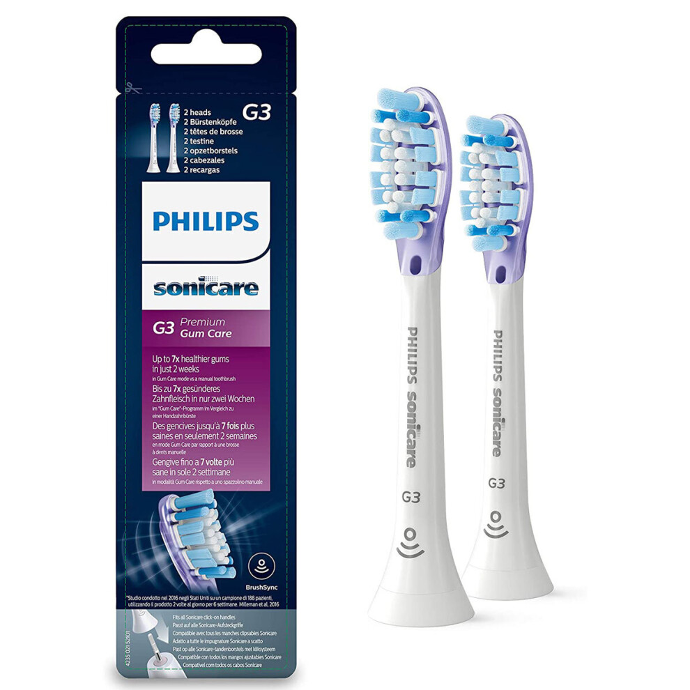 Philips Sonicare Premium Gum Care Replacement Brush Heads 2 Pack White