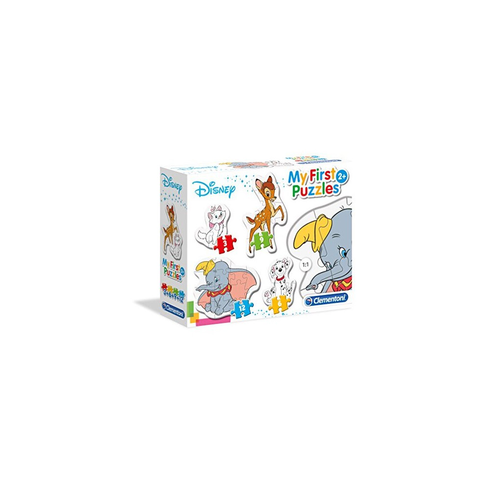 Clementoni 20806 Clementoni-20806-My First Puzzle-Animal friends-3-6-9-12 Pieces-Disney, Multi-Colour