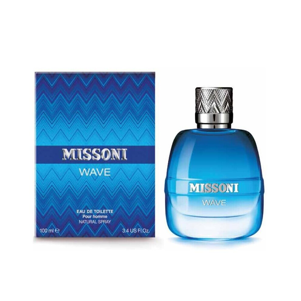 Missoni Wave For Men Edt 100Ml - Citrusy, Woody, Spicy Fragrance With Ginger, Jasmine & Patchouli