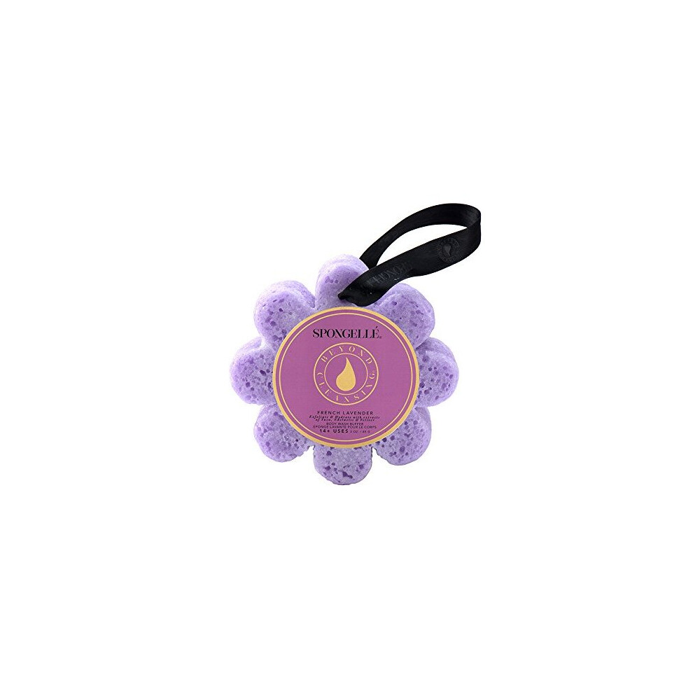 Photos - Shower Gel Spongelle Wild Flower Buffer - Body Wash Infused Shower/Bath Sponge - French Lavender