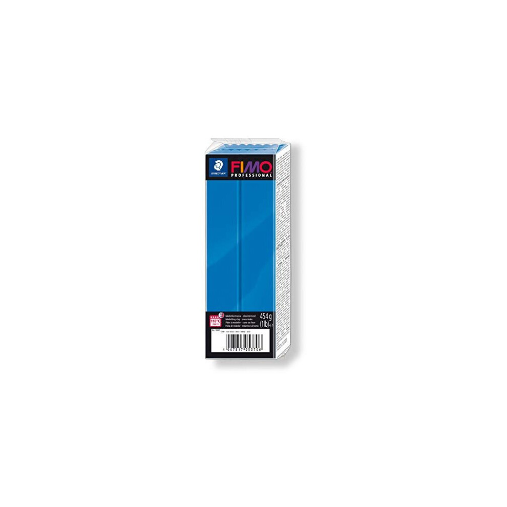 STAEDTLER FIMO Professional 8041-300 oven-hardenening modelling clay 454g, True blue