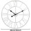 Living And Home 40CM Roman Numerals Metal Skeleton Wall Clock, White 5