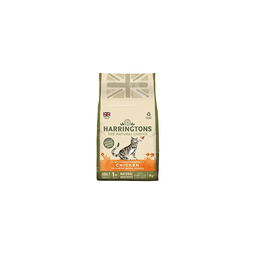 Harringtons Complete Adult Chicken Dry Cat food 2kg, Pack of 4