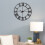 Living And Home 40CM Roman Numerals Metal Skeleton Wall Clock, Black 4