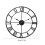 Living And Home 40CM Roman Numerals Metal Skeleton Wall Clock, Black 7