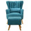 Living And Home Faux Wool Upholstered Armchair with Footstool 5