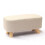 Living And Home Beige Small Rectangular Linen Footstool 4