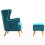 Living And Home Faux Wool Upholstered Armchair with Footstool 6