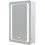 Living And Home Anti-fog LED Clock Wall Mounted Mirror Cabinet, Touch Control Switch 6