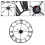 Living And Home 40CM Roman Numerals Metal Skeleton Wall Clock, Black 6