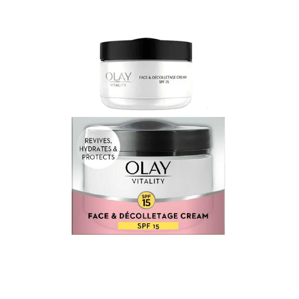Olay Vitality Face and Decolletage Cream 50ml SPF15