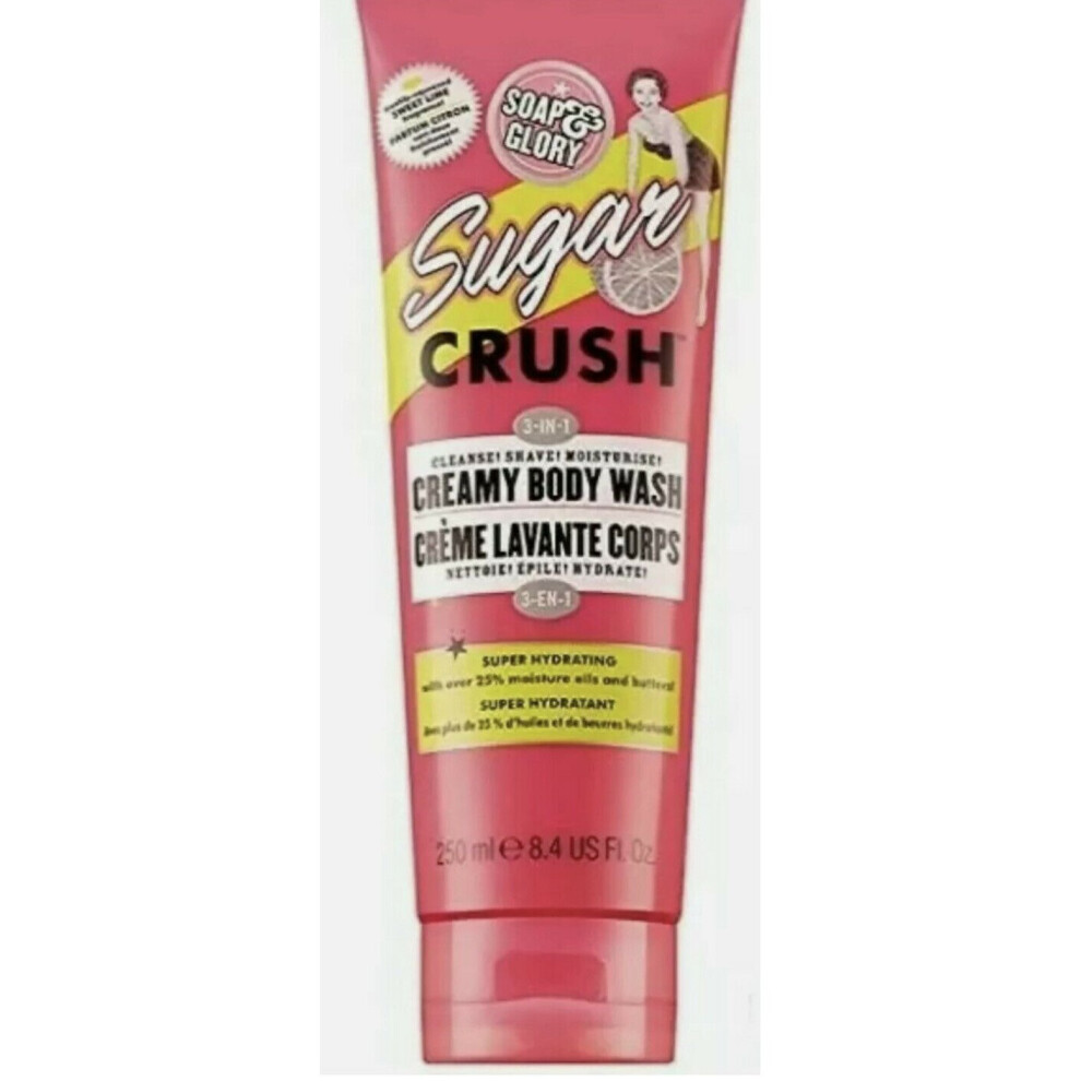 6x Soap & Glory 3in1 Sugar Crush Creamy Body Wash 250ml (1500ml TOTAL)