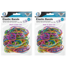 500pc Strong Elastic Rubber Bands Assorted Colours & Sizes Home School