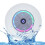 (WHITE) Wireless Bluetooth Speaker Waterproof Led Shower Speaker FM Radio TF Card 1