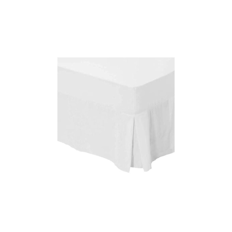 Catherine Lansfield Easy Iron Percale Single Fitted Valance Sheet White