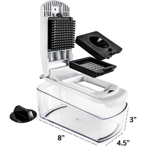 Fullstar Vegetable Chopper - Black Slicer Dicer Cutter - 4 Blades 2