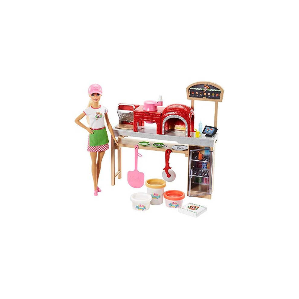 Barbie FHR09 Pizza Chef Doll and Playset, Multicolour