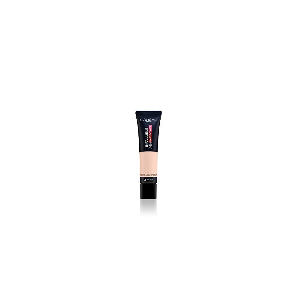 New L’oréal Paris L'oreal Infallible 24H Foundation Matte Cover 30Ml Rose #25 Ivory
