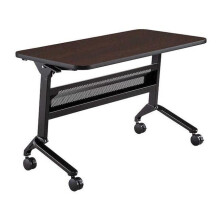 Safco LF2448TSLDCM Flip-N-Go Rectangular Training Table - Black & Mocha - 29 x 48 x 24 in.