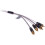 Fusion Shielded RCA Cable, 6ft, 4 Way 1