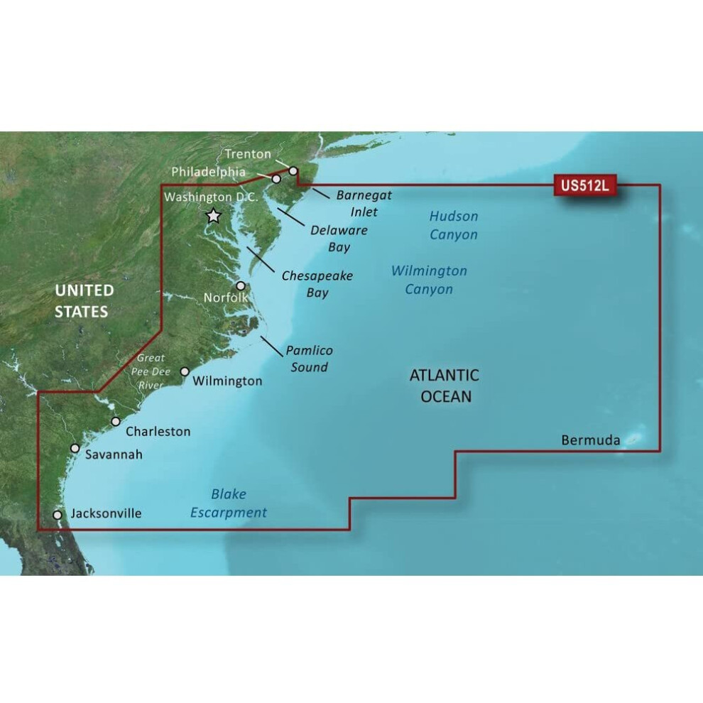 Garmin Vus512l Mid Atlantic Bluechart G2 Vision "Product Category: Cartography - Garmin/Bluechart G2 Vision Us - Microsd/Sd"