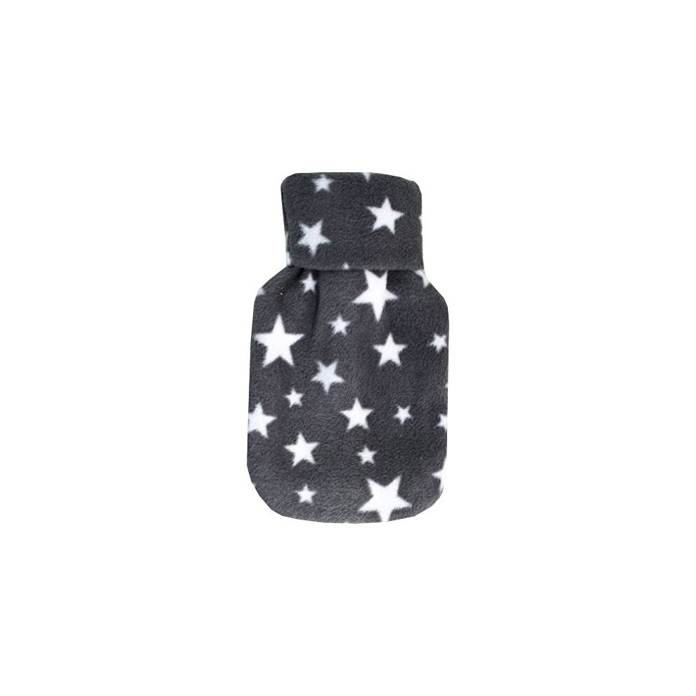 Vagabond-Bags-Ltd Vagabond Bags Stars Grey 0.5 Litre Hot Water Bottle And Cover