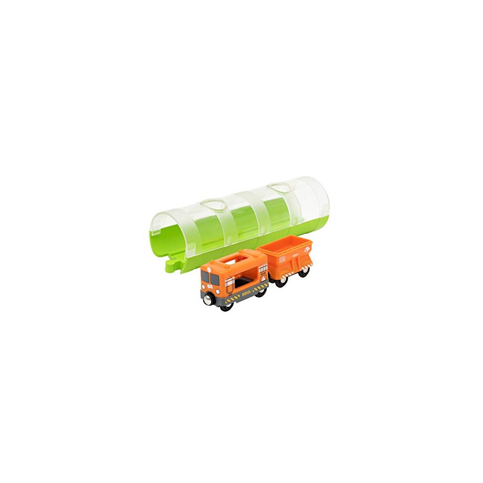 BRIO World Tunnel & Cargo Train for Kids age 3 years and up compatible with all BRIO train sets 