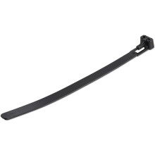 Wiederverwendbare Kabelbinder 15cm Schwarz - Breite 7mm - Bündeldurchmesser 35mm - Belastbarkeit 22kg - Abnehmbarer Nylonbinder -