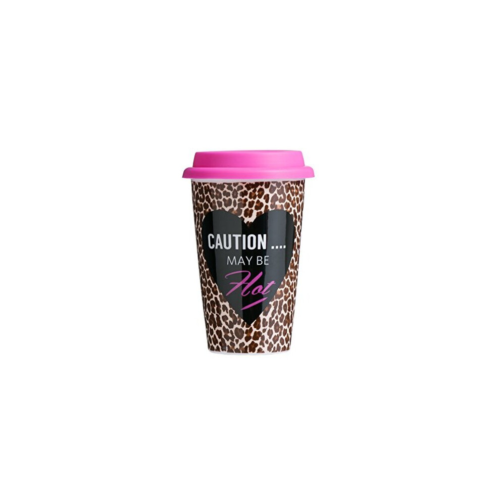 Premier Housewares Leopard Travel Mug - Multi-Colour