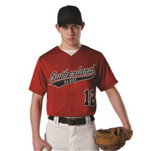 Alleson Athletic B01385584 Dura Light Mesh Baseball Jersey, Grey - Medium