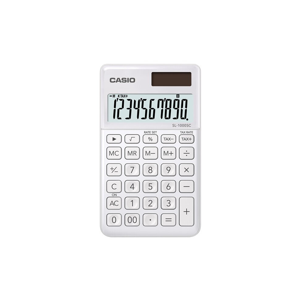 Casio SL-1000SC-WE calculator Pocket Basic White