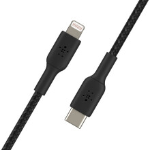 BELKIN - kaapeli - Lght USBC punottu kaapeli 2M musta