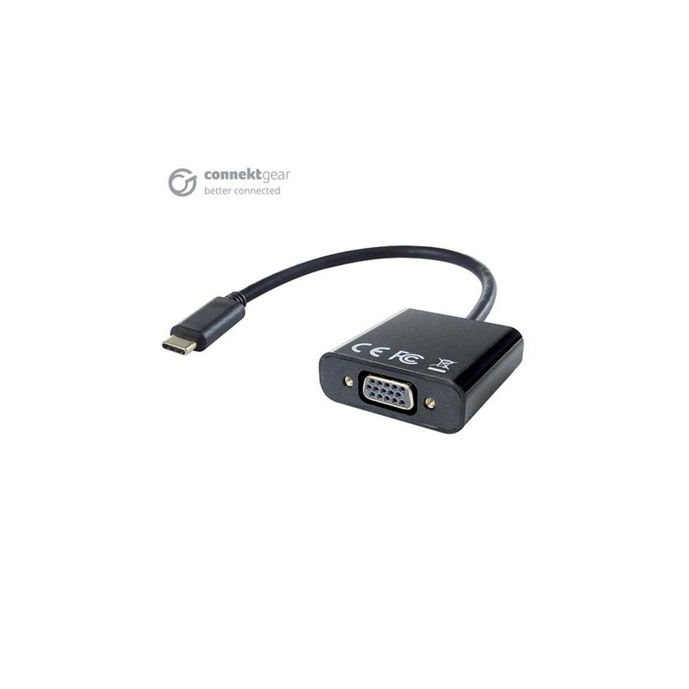 Connekt Gear Usb 3.1 Type C To Vga Active Adapter - Male To Female - Thunderbolt And Dp Compatible 5035624026247