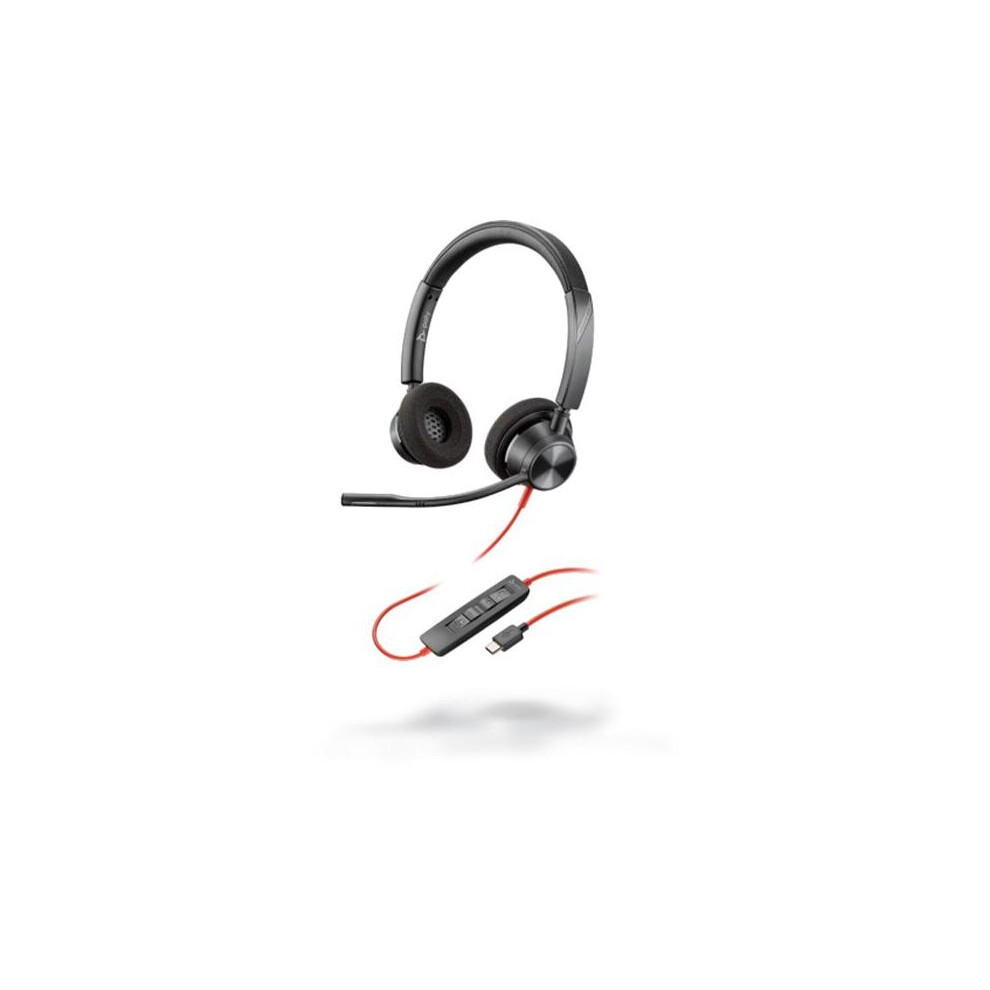 Poly Wire 3320 Headset Head-Band Usb Type-C Black 017229167674