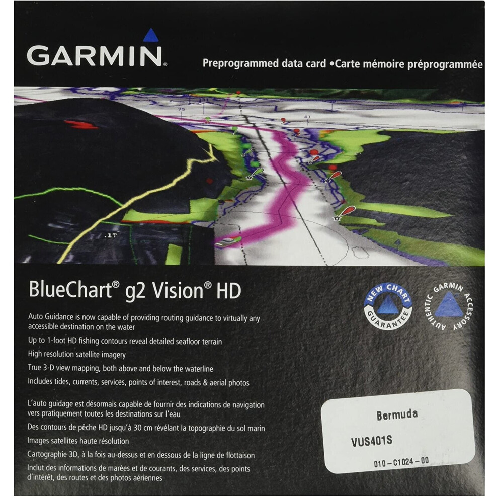 Garmin BlueChart g2 Vision Bermuda Saltwater Map microSD Card