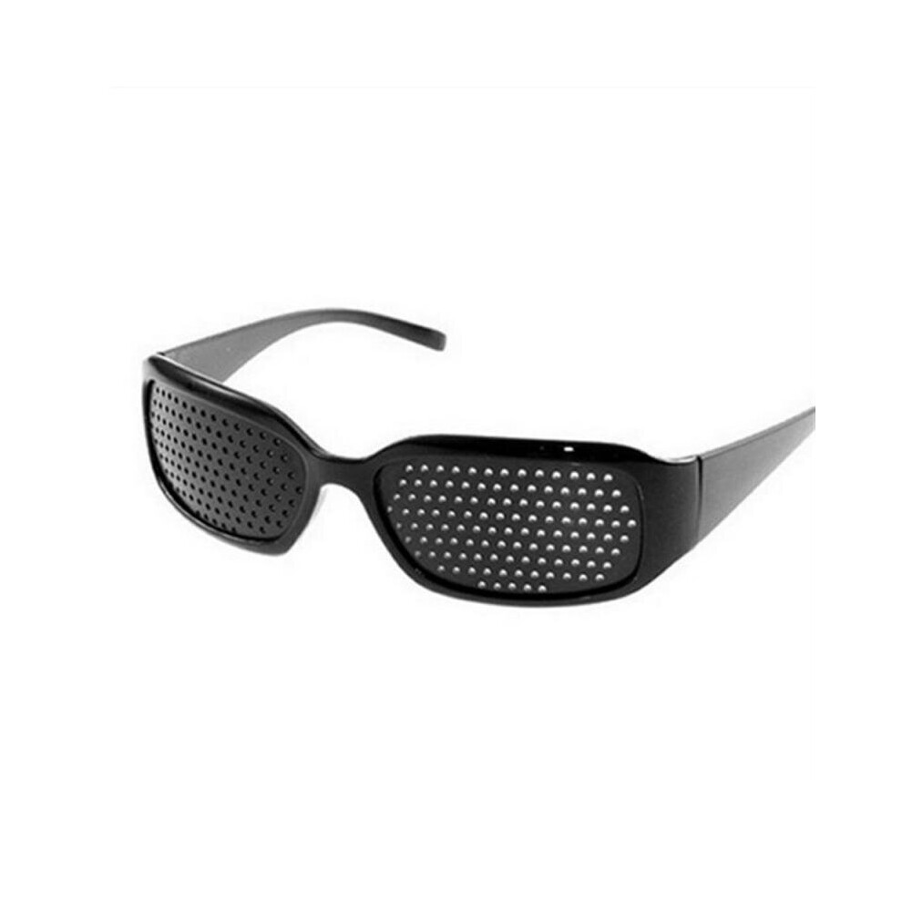 Slowmoose Black (As Seen On Image) Improve Pinhole-Glasses Eyeglasses Eyes-Exercise Eyesight Vision Healing Eyesight Improvement Vision Care (Black)