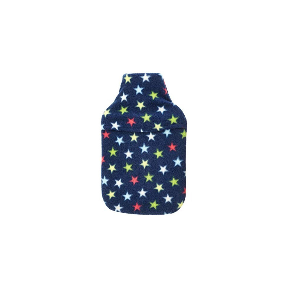 Vagabond-Bags-Ltd Vagabond Bags Navy Multi Star 2 Litre Hot Water Bottle And Cover, 475 G