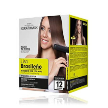 Be Natural Brazilian Keratimask Straightening Kit - Long Lasting Professional Results